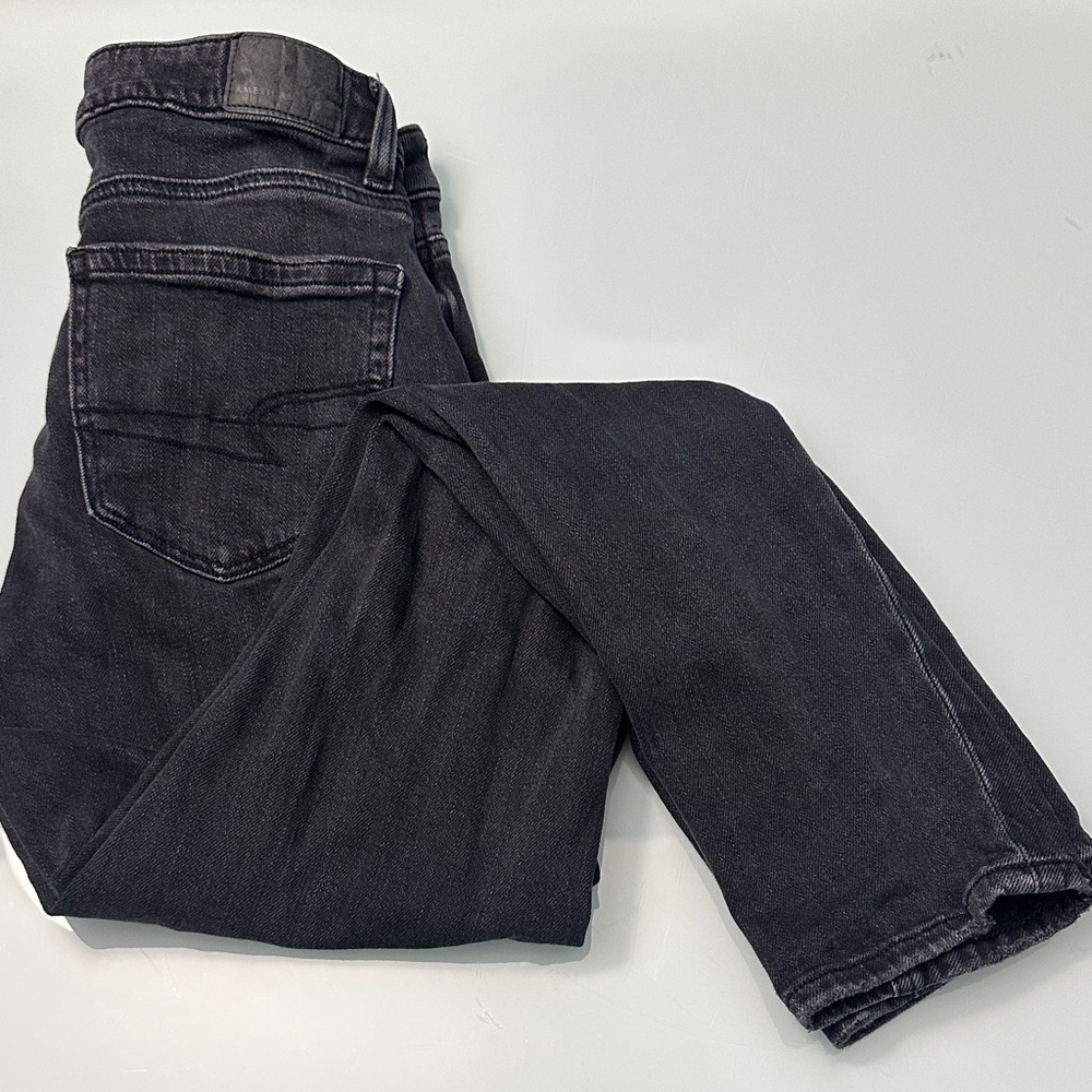 American Eagle Black Denim Mom Jeans